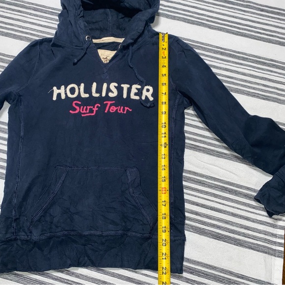 Hollister Womens Y2K Navy Surf Tour Hoodie Small - Picture 4 of 8